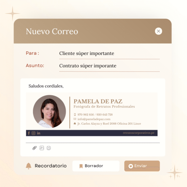 Diseño de Firma Profesional para Correo Electrónico